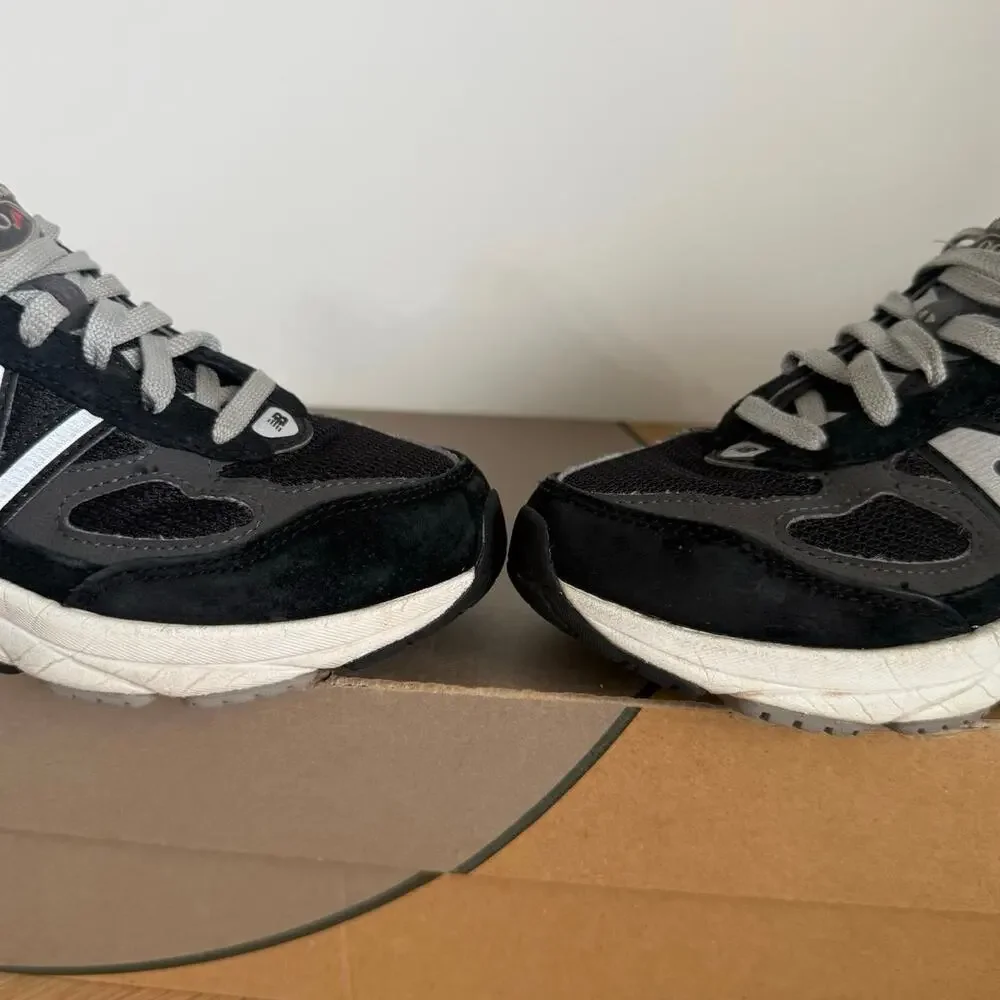 New Balance 990 V6 Grey/Black Kids Sneakers - SZ 2 Y - Picture 11 of 15